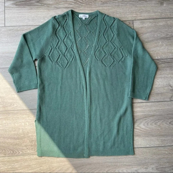 Northern Reflections Lightweight Aran Knit Open Front Cardigan - Picture 4 of 16